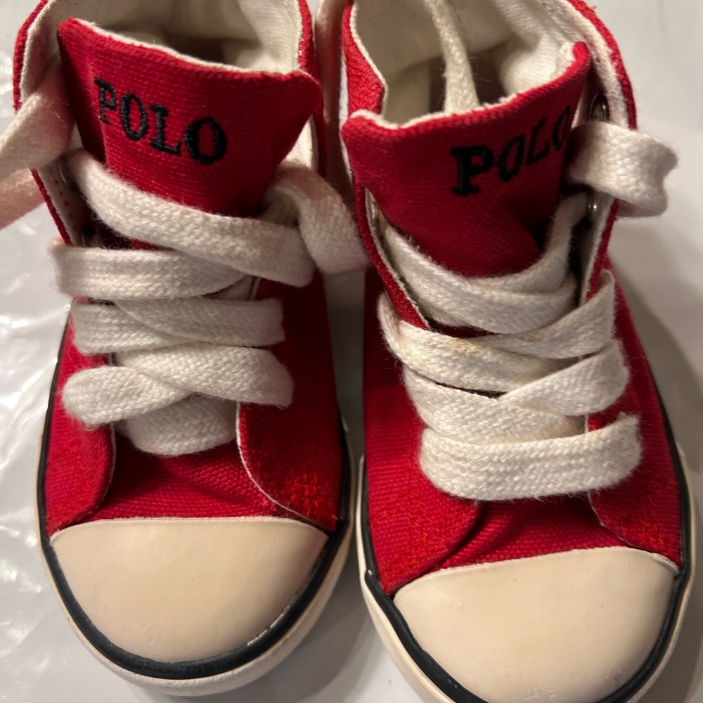 Polo by Ralph Lauren Kids Red Canvas Sneakers size6